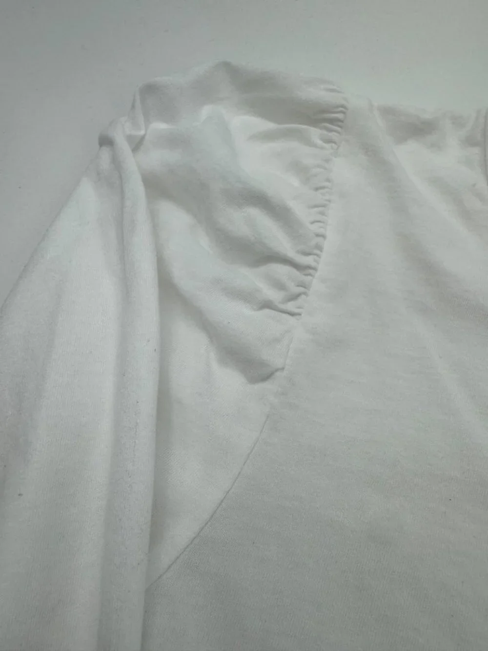 A.L.C. Bella White Cotton Puff Shoulder Long Sleeve Top Size S